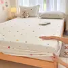 Manta de Cama de Leche de Invierno de Felpa Pieza Única Juego de Sábanas Infantiles con Más Terciopelo Manta de Cama Dormitorio Protector de Colchón Totalmente Envuelto de Felpa de Coral