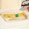 Pulseira antiga de ouro com Buda feminina estilo nacional retrô joia oca com microincrustação não desbota por muito tempo joias estilo chinês atacado