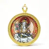 Novo Pingente Thangka Estilo Xizang Cinnabar Doze Signos Zodiacais Oito Divindades Guardiãs Pingente com Mantra de Seis Palavras Tridimensional em Relevo de Face Única