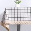 Tela de Mantel Estampada de Algodón y Lino Escritorio de Estudiante Estilo ins Moderno Simple Encaje Pequeño Fresco Mesa de Café a Prueba de Polvo Mesa de Comedor