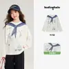 Camiseta Estampada Ropa Infantil Pudding Haru, Suave y Amigable con la Piel, Camiseta de Manga Larga para Niñas Bebés, Camiseta de Cuello Redondo para Niñas