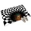 Tapetes de Chão para Halloween Transfronteiriços Amazon Temu para Entrada de Casa Resistentes ao Desgaste Clown Visual 3D Tapetes de Porta Agora Disponíveis para Atacado