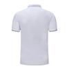 Algodón 95% spandex 5% cuello liso Blanco etiqueta bordada de fábrica negocio manga corta polo de solapa