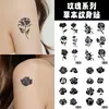 Adesivos de Tatuagem de Flor de Suco de Ervas, Tatuagens Falsas de Flor de Braço e Peito à Prova d'Água de Longa Duração, Anti-risco, Realistas, Personalizadas, Não Refletivas