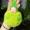 Rojo de red nuevo imitación piel de conejo perezoso muñeco de dormir colgante llavero muñeca linda adornos decorativos para bolsa regalo venta al por mayor
