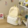 Mochila de Viaje Linda a Cuadros con Lunares y Ribete de Encaje Estilo Girly Mochila de Estudiante Estilo Dulce Japonés