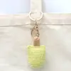 Pingente de Sorvete de Crochê, Charme para Bolsa Tecido com Fio, Enfeite de Sorvete Tricotado, Chaveiro, Acessório Feito à Mão para Chave de Carro
