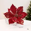 Adornos de flores artificiales de Navidad transfronterizos, flores falsas brillantes y decoraciones para árboles de Navidad para escenas festivas - directo del fabricante
