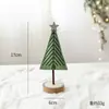 Árbol de Navidad Mini de Fieltro Transfronterizo Adornos de Escritorio Escena de Casa Pequeña de Madera Diseño de Escenario Decoraciones Navideñas