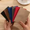 A7 Portátil Bloc de Notas Portátil Mini Bolsillo con Solapa Pantalón Libro A7 Cuero Simple Negocios Casual Libro de Contabilidad