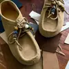 Zapatos Retro de Canguro Hechos a Mano Gamuza Piel de Vaca con Cordones Zapatos Casuales Diseño de Nicho para Mujer Zapatos Retro de Cuero Genuino para Mujer