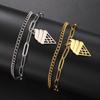 Moda Simple Tentación de Comida Damas Chica Pulsera Romántica Corte Acero de Titanio Colgante de Helado Pulsera de Acero Inoxidable