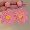 Brincos Adequados para o Verão, Estilo Resort à Beira-Mar, Brincos de Flor Margarida, Brincos de Verão Exagerados de Alta Qualidade, Estilo Feérico para Mulheres