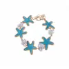 Pulsera de Estrella de Tablero de Perlas Transfronteriza Europea y Americana Estilo de Moda para Vacaciones Pulsera de Lujo Ligero Sensación de Alta Gama Joyería de Mano Venta al por Mayor