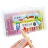 Crayons rotativos solúveis em água para crianças e estudantes, seguros, laváveis e fáceis de limpar, evitando mãos sujas