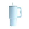 Taza de Coche de Alto Valor Estético con Asa, Taza con Popote, Taza Térmica de Gran Capacidad para Niñas, Acero Inoxidable 304, Montaje en Coche, Personalización OEM