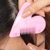 Peine de corte de pelo de doble cara con forma de corazón de melocotón, herramienta de peluquería para el hogar, para niños, autoayuda, recorte de flequillo, corte de cabello y adelgazamiento.