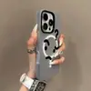 Capa Magnética Jelly Dois-Em-Um para Celular Adequada para Apple 17Promax, Capa Magnética Fosca Simples e Moderna para Casal