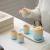 Conjunto de Chá Montanha e Mar, Xícara de Chá Kung Fu de Aparência Sofisticada, Bule de Cerâmica, Conjunto para Fazer Chá em Casa, Lembrança de Negócios