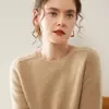 Suéter de Cachemir Tejido con Hombro Raglán de Siete Puntos Cuello Redondo para Mujer Otoño e Invierno Cómodo Cálido Suéter Versátil Estilo Perezoso Camiseta Básica