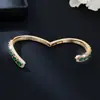 1 pulsera estación internacional joyería comercio exterior apertura circón verde pulsera vintage fabricantes venta al por mayor lujo ligero alto sentido