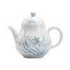 Moji Jade Mud Porcelana Branca Narciso Cerâmica Pintada à Mão Conjunto de Chá Kung Fu Conjunto de Chá Bola Furo Filtro Porcelana Branca Pote de Mão Doméstico