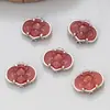 Plata de ley S925 murciélago ágata rojo espalda Nube accesorios artesanía retro agujero vertical DIY material de cuentas hecho a mano joyería