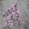 Arranjo de Flores Artificiais Oncidium Criptografado de 3 Galhos em Cores de Outono para Casamento, Decoração de Teto para Salão de Casamento, Hotel