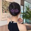 Flor de Strass Parte de Trás da Cabeça Elegante Presilha de Agarre Grampo de Cabelo para Mãe Grampo de Cabelo Novo Estilo Presilha de Bico de Pato Acessórios de Cabelo Presilha de Uma Palavra Feminina