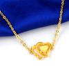 Pulsera 3D Dorada para Mujer Ajustable Joker Pulsera Coreana Forma de Amor Oro Moneda Euro Joyería al por Mayor