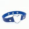 Europeo y Americano Transfronterizo Harajuku pu Punk Cuero Corazón de Durazno Amor Joyería Collar Cadena para el Cuello Cadena para el Cuello