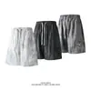 Shorts de Playa de Verano Finos Estilo Americano para Hombre, Talla Grande, Holgados Casuales de Cinco Puntos, Pantalones Deportivos de Seda de Hielo