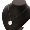 Collar con Colgante Redondo Brillante Giratorio de Acero Inoxidable de Venta Caliente Europeo y Americano Transfronterizo, Collar de Amistad para Niñas, Se Puede Grabar