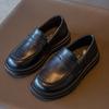 Zapatos Negros de Cuero para Niñas 2026 Primavera y Otoño Nuevos Elegantes Zapatos de Princesa para Niñas Estilo Británico Retro Zapatos de Una Sola Pieza para Niñas