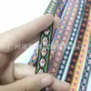1cm Tela de Borde de Rombos Estilo Étnico Puños de Tela Cuello Cinturón Decoración de Ropa Accesorios de Cinta Hechos a Mano diy Encaje