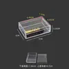 Caja de plástico rectangular mini caja pequeña caja de acrílico caja de almacenamiento caja pequeña caja plana pequeña caja de plástico transparente caja cuadrada pequeña