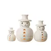 Produto Quente Transfronteiriço Boneco de Neve de Terracota Boneco de Neve de Resina Colorido Retrô Decoração de Natal Mesa de Natal