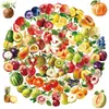 Transfronterizo Nuevo 56 Pegatinas de Frutas Lichi Fresco Limón Sandía Niños Cognitivo Transparente Impermeable Pegatinas de Mascotas
