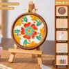 Pintura de esmalte estilo Dunhuang sin filigrana, posavasos de madera de nogal, materiales DIY hechos a mano, regalo cultural y creativo de cloisonné