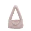 Bolsa de felpa linda para mujer 2026 otoño e invierno nueva moda bolso de mano gran capacidad un solo hombro axila bolso de mujer