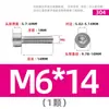 Tornillos de Acero Inoxidable 304 Gb70.1 Cabeza Cilíndrica Hexagonal Sin Nervaduras Cabeza Cóncava Tornillos Cóncavos Ligeros M2M3M4
