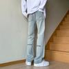 Jeans Plus Size Primavera e Outono High Street Novo Coreano Tendência Calças Largas Tendência Estilo Ocidental Versátil Moda Calças