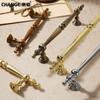 Manijas de bronce para puertas de gabinetes, estilo chino, nuevas y sólidas, para cajones de armarios retro, estilo europeo antiguo, manijas pequeñas para muebles simples.
