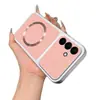 Adecuado para funda de teléfono magnética con patrón de cuero de lichi Star S26, funda de ventana grande de alta gama A56, funda de cuero liso A27, cubierta protectora anticaídas A17
