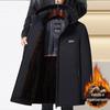 Jaqueta de algodão masculina 2026 novo estilo de inverno, forrada com fleece espesso, casaco de algodão à prova de frio para pais de meia-idade