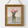 Niña Rosa: Varias Pinturas al Óleo de Estilo Europeo, Figuras Americanas de Estilo Palacio, Marcos de Fotos Decorativos Vintage para Sala de Estar, Marcos Intercambiables