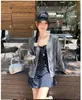 Cardigan de Punto Delgado Elegante de Color Sólido Adelgazante Versátil de Tencel Nuevo Primavera/Verano para Mujer