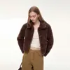 Nuevo abrigo de piel de borrego rizado tipo oso de peluche 2026 para mujer, estilo corto de otoño e invierno, chaqueta de algodón talla petite