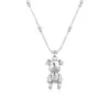 Collar de Oso Violento Móvil de Cuerpo Completo Galvanizado en Platino de Cobre Ecológico Más Vendido Transfronterizo Colgante Personalizado Hip-Hop