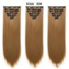 Conjunto de Sete Peças de Peruca Transfronteiriça Extensões de Cabelo Clip-In 16 Clipes Fibra Sintética Extensões de Cabelo Liso Clip in Hair